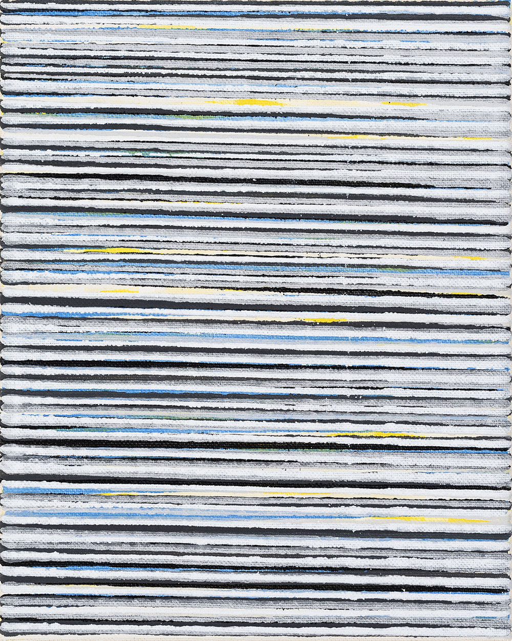 Nikola Dimitrov, Winterreise, 2023, Pigmente, Bindemittel auf Leinwand, 25  20 cm